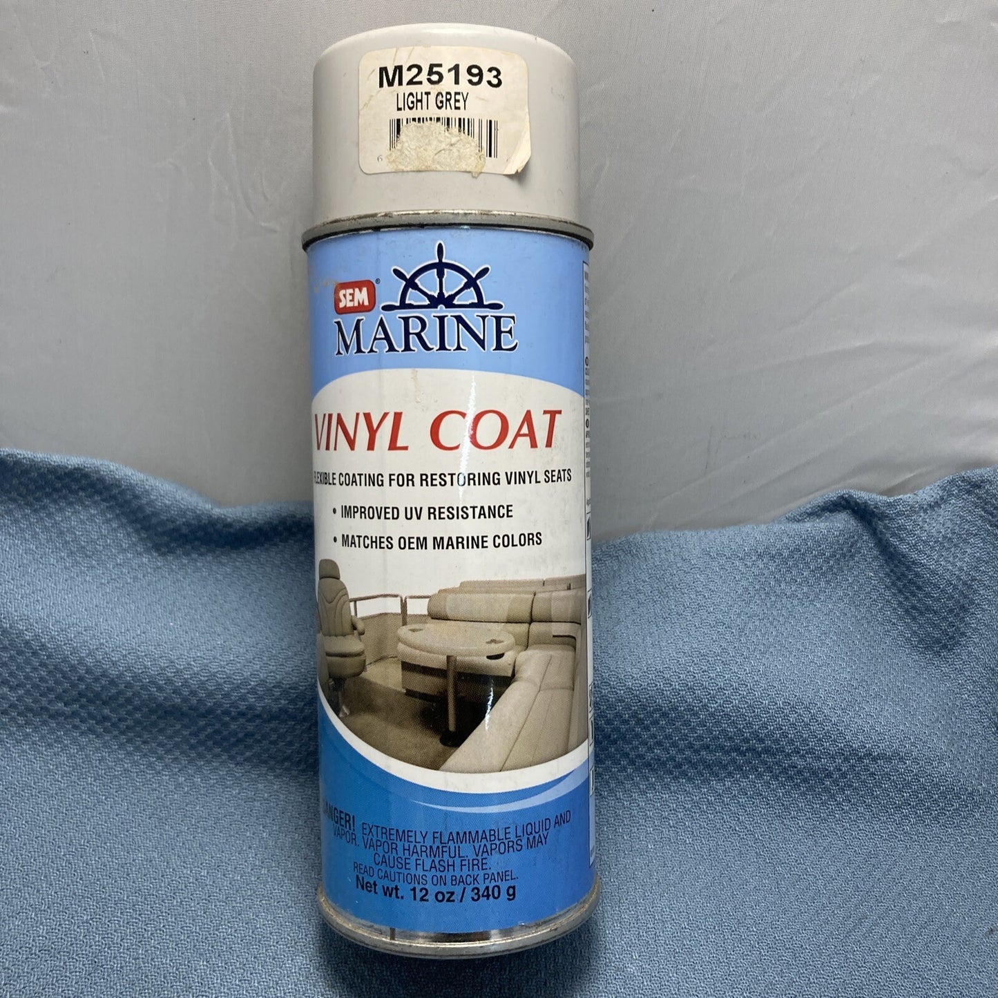 NEW SEM MARINE M25193 VINYL COAT LIGHT GREY 12 OZ