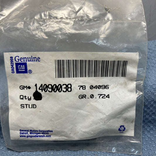 NEW GENUINE GM 14090038 Stud, Water Outlet / Multi-Purpose