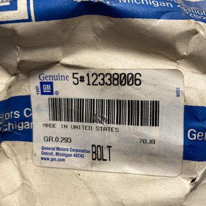 QTY 5, NEW GENUINE GM 12338006 Engine Cylinder Head Bolt 10044565 Pontiac 85–91