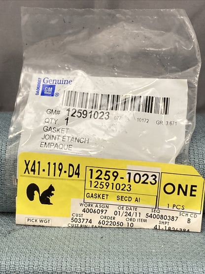 NEW GENUINE GM 12591023 GASKET, SECONDARY AIR INJECTION CHECK VALVE 2007-2010