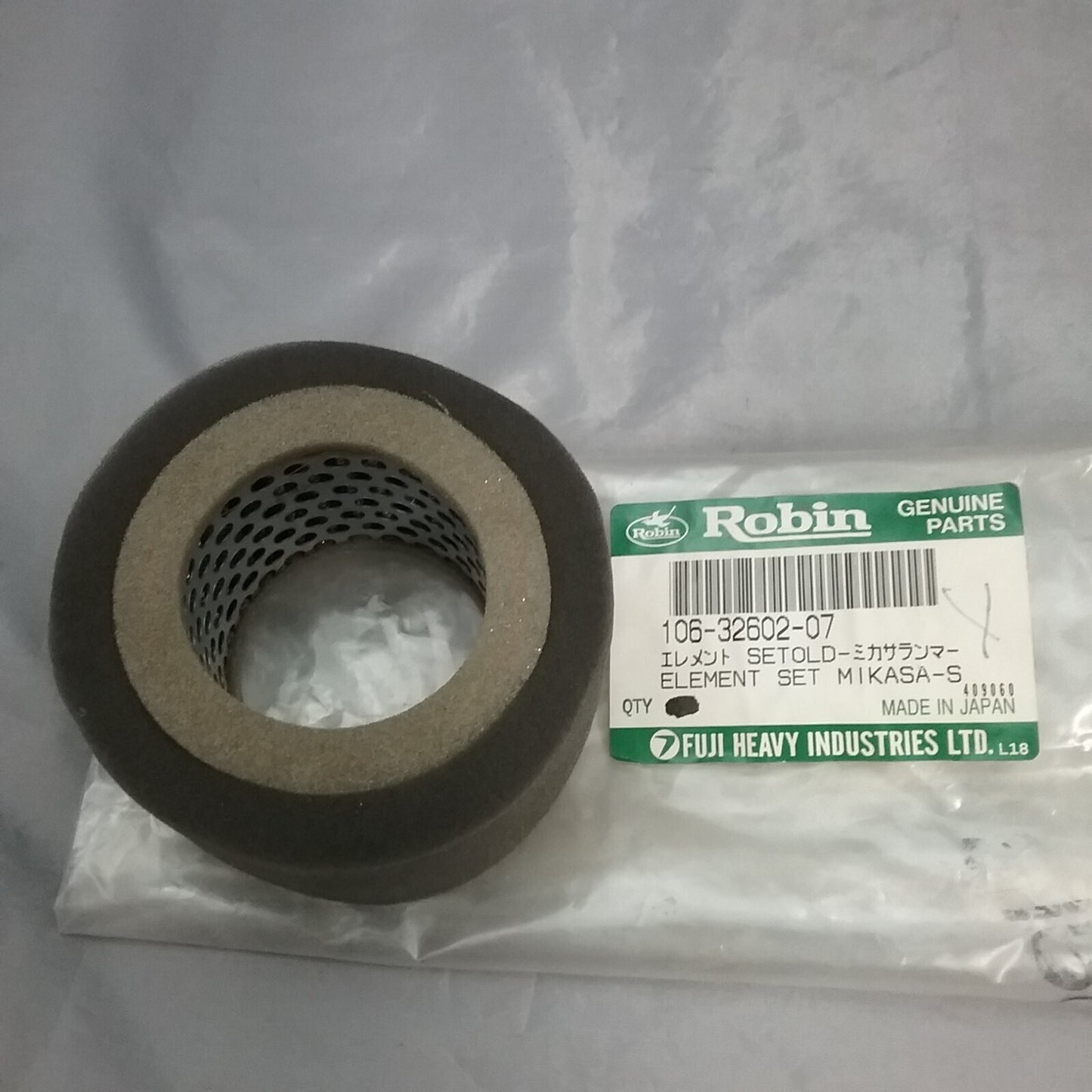 NEW GENUINE SUBARU ROBIN 106-32602-07 MIKASA AIR FILTER ELEMENT