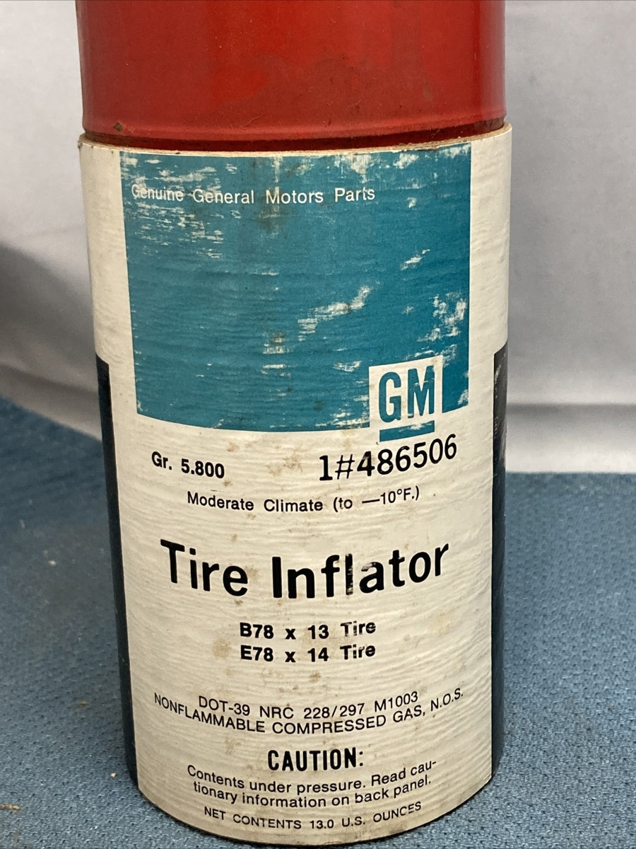NEW GENIUNE GM 486506 TIRE INFLATOR B78 X 13 TIRE AND E78 X 14 TIRE GR.5.800