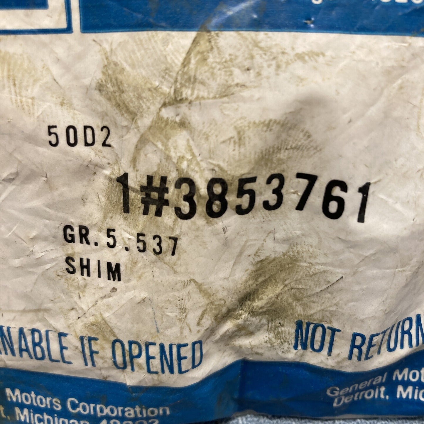 NEW GENUINE GM 3853761 Shim Kit, Differential Bearing
