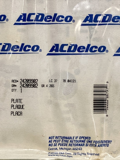 NEW ACDELCO 24209902 CONTROL VALVE BODY SPACER PLATE GM 24209902 GR.4.265