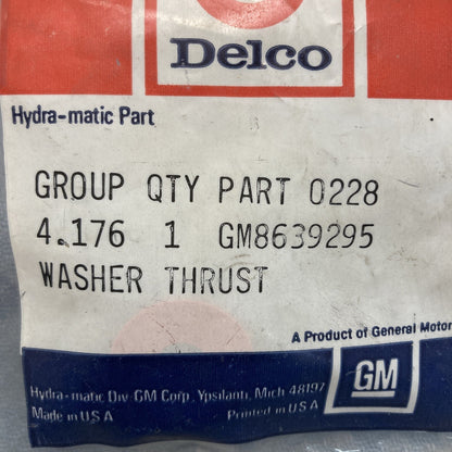 NEW ACDELCO 8639295 Washer, Trans Output Shaft Thrust