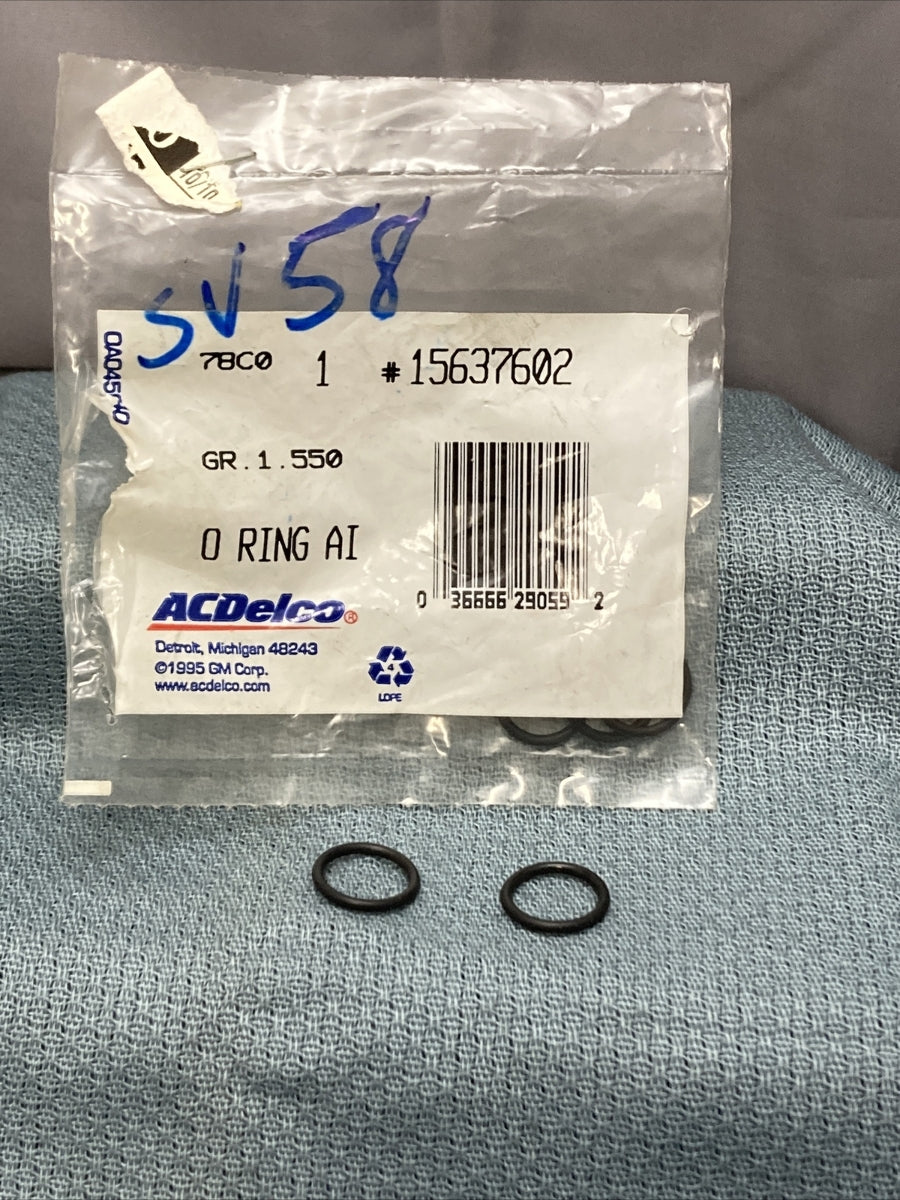 QTY 2 NEW ACDELCO/GM 15637602 SEAL, AIR COMPRESSOR OIL OUTLET PIPE GR 1.550
