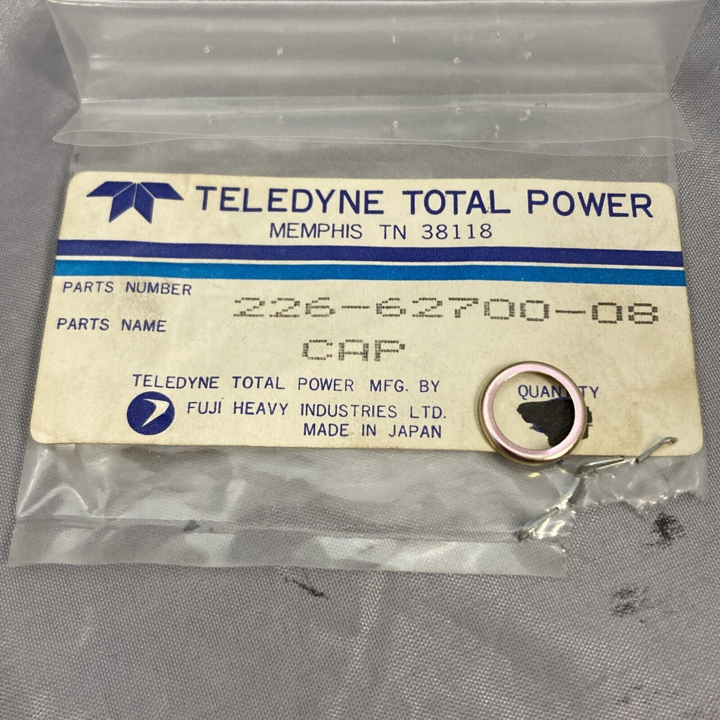 NEW TELEDYNE 226-62700-08 CAP BV18/799