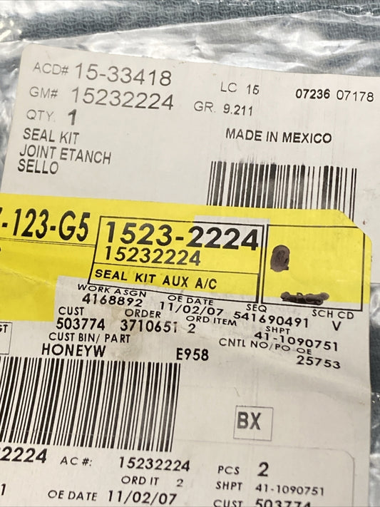NEW ACDELCO 15-33418 SEAL AUX A/C EVAPORATOR OUTLET TUBE GM 15232224 GR 15232224