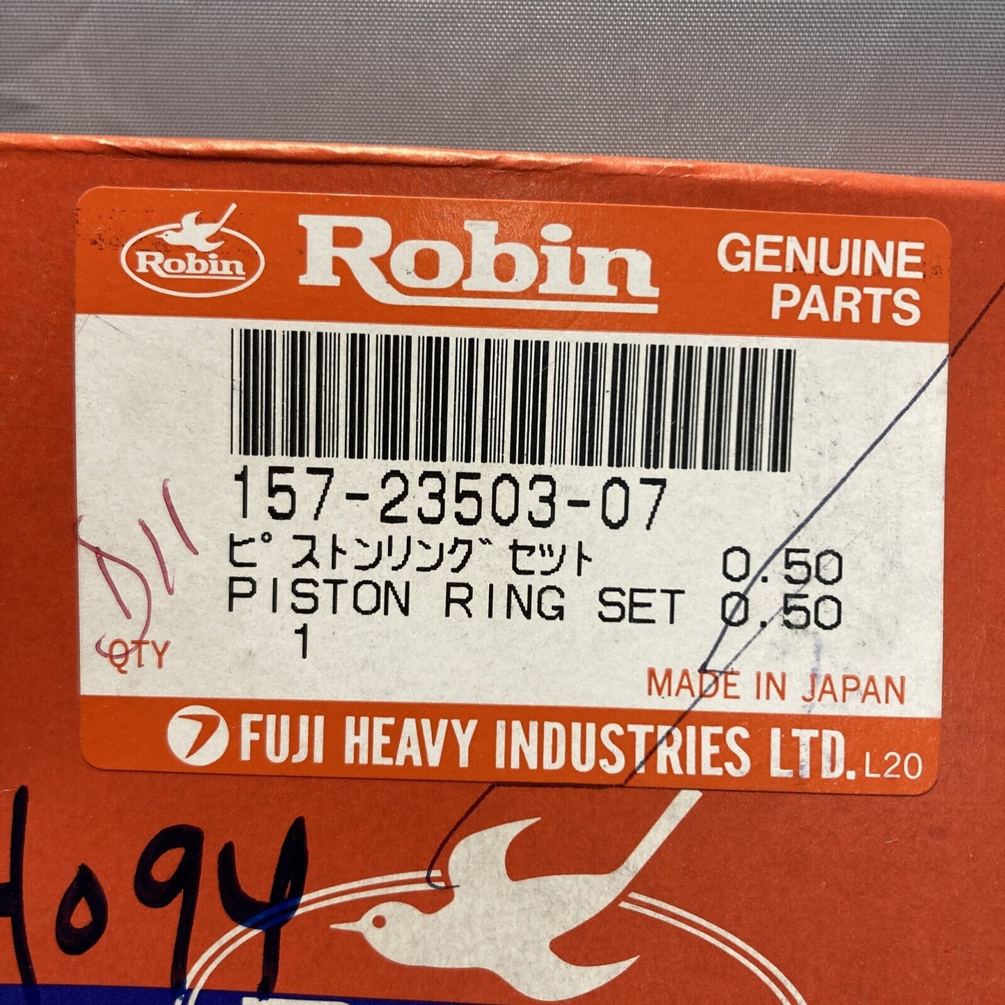NEW ROBIN SUBARU 157-23503-07 PISTON RING SET