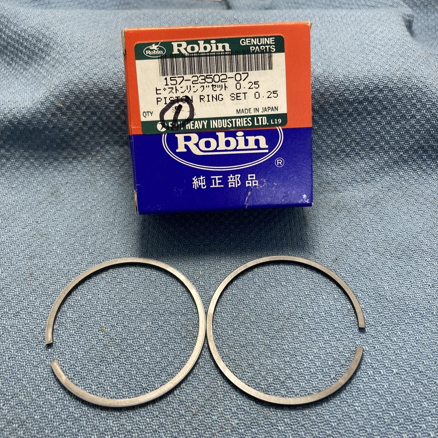 NEW ROBIN SUBARU 157-23502-07 PISTON RING SET (0.25)