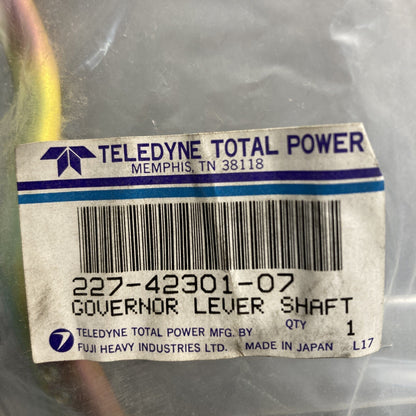 NEW WISCONSIN TELEDYNE ROBIN SUBARU 227-42301-07 GOVERNOR LEVER SHAFT