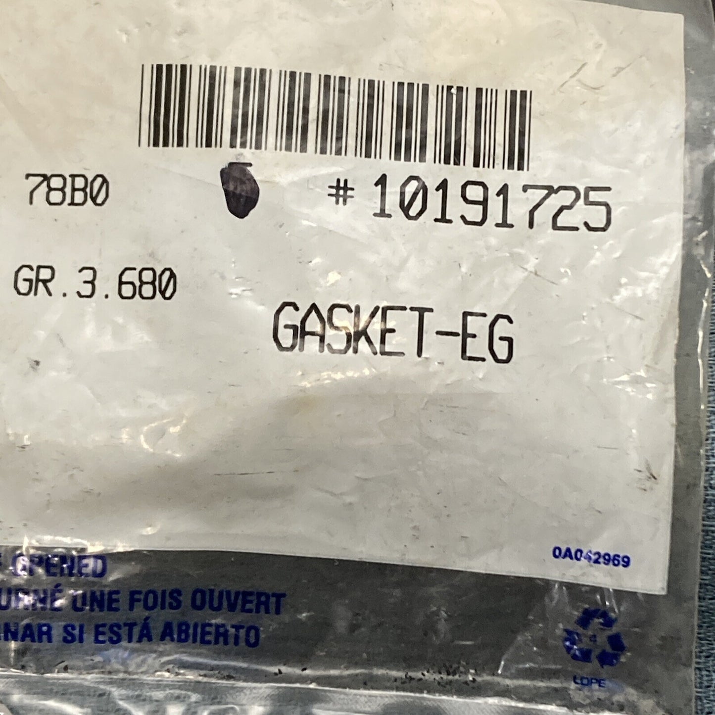 QTY 7 NEW GENUINE GM 10191725 GASKET, EGR VALVE PIPE 1993-1995 GR 3.680