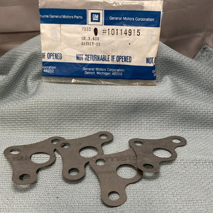 QTY 4 NEW GENUINE GM 10114915 GASKET, EGR VALVE ADAPTER 1987-1994 GR 3.680