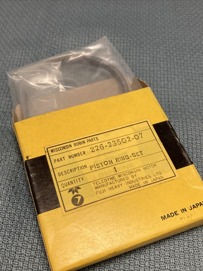 NEW WISCONSIN ROBIN TELEDYNE 226-23502-07 PISTON RING SET