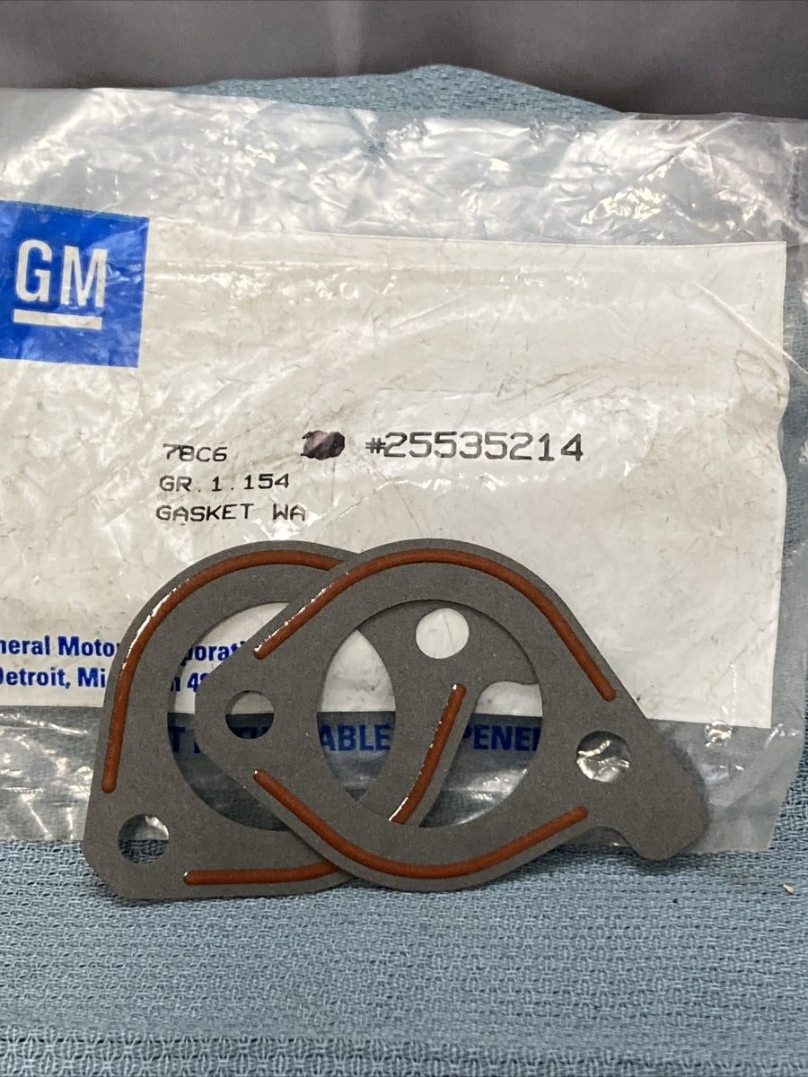 QTY 2 NEW GENUINE GM 25535214 GASKET, ENGINE COOLANT THERMOSTAT GR 1.154