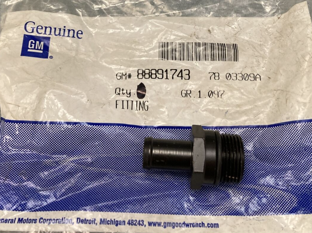 NEW GENUINE GM 88891743 FITTING, ENGINE COOLANT 1190-1995 GR 1.097
