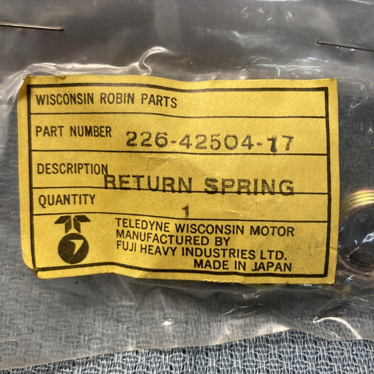 NEW TELEDYNE WINSCONSIN ROBIN SUBARU 226-42504-17 RETURN SPRING KIT