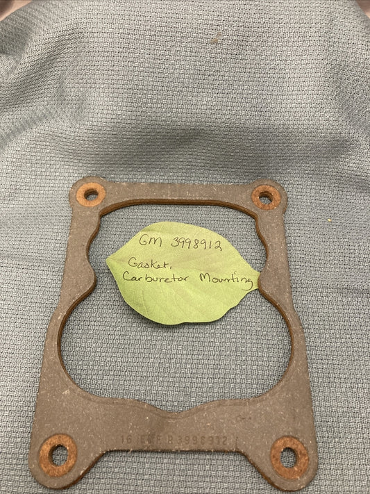 NEW GM 3998912 GASKET, CARBURETOR MOUNTING