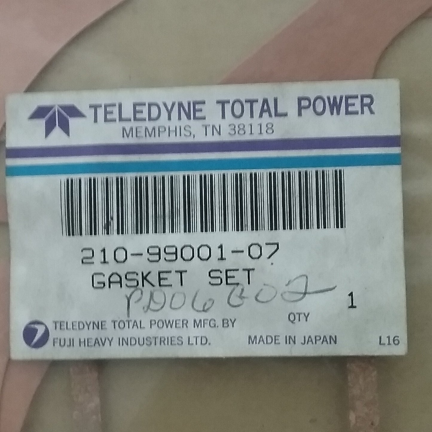 NEW TELEDYNE 210-99001-07 GASKET SET SUPERSEDED 210-99001-17