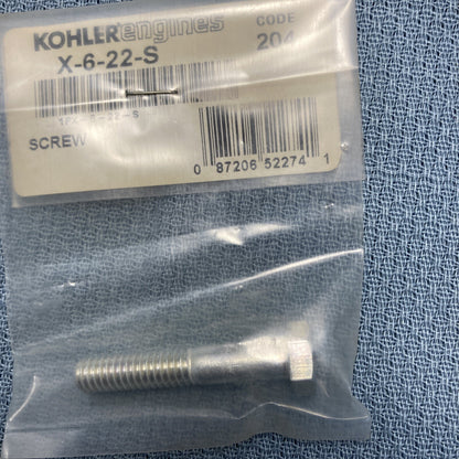 NEW GENUINE KOHLER X-6-22-S SCREW