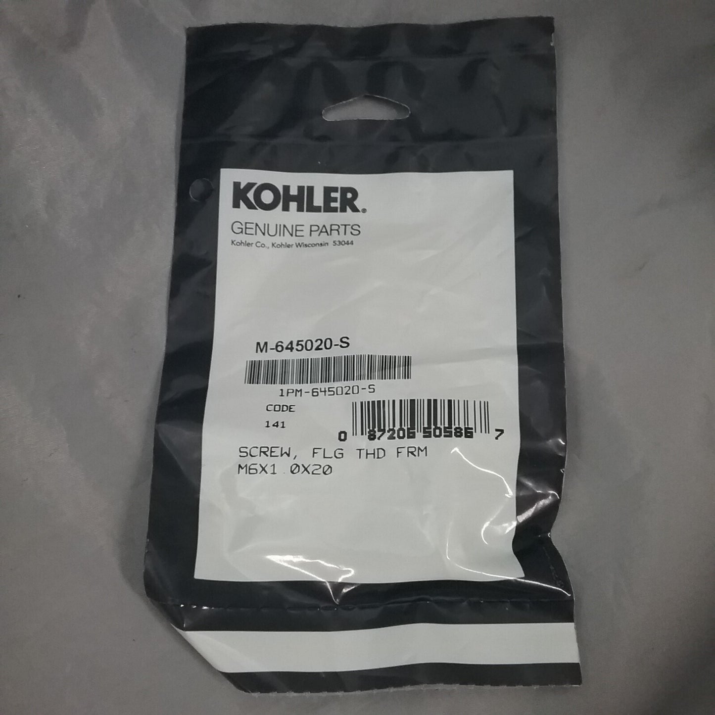 NEW GENUINE KOHLER M-645020-S SCREW; THREAD FORMING SUPERSEDES 25086396-S