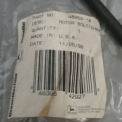 NEW GENUINE JOHN DEERE/GREEN MACHINE/HOMELITE 48852-10 ROTOR BOLT EH44