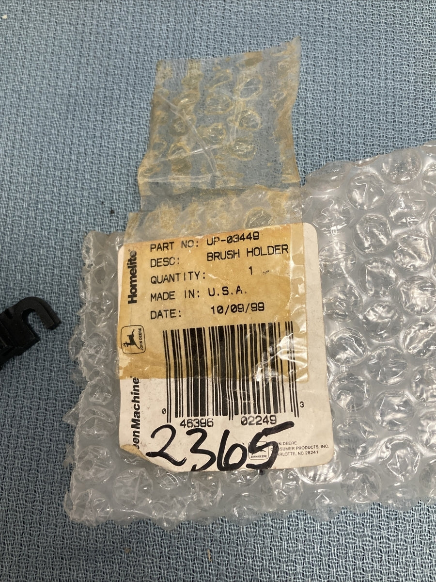 NEW GENUINE JOHN DEERE/GREEN MACHINE, HOMELITE UP-03449 BRUSH HOLDER