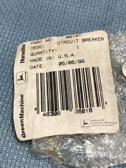 NEW GENUINE JOHN DEERE 09181 CIRCUIT BREAKER