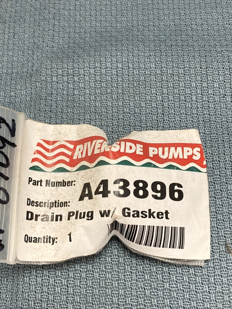NEW RIVERSIDE PUMPS A43896 PLUG WITH GASKET