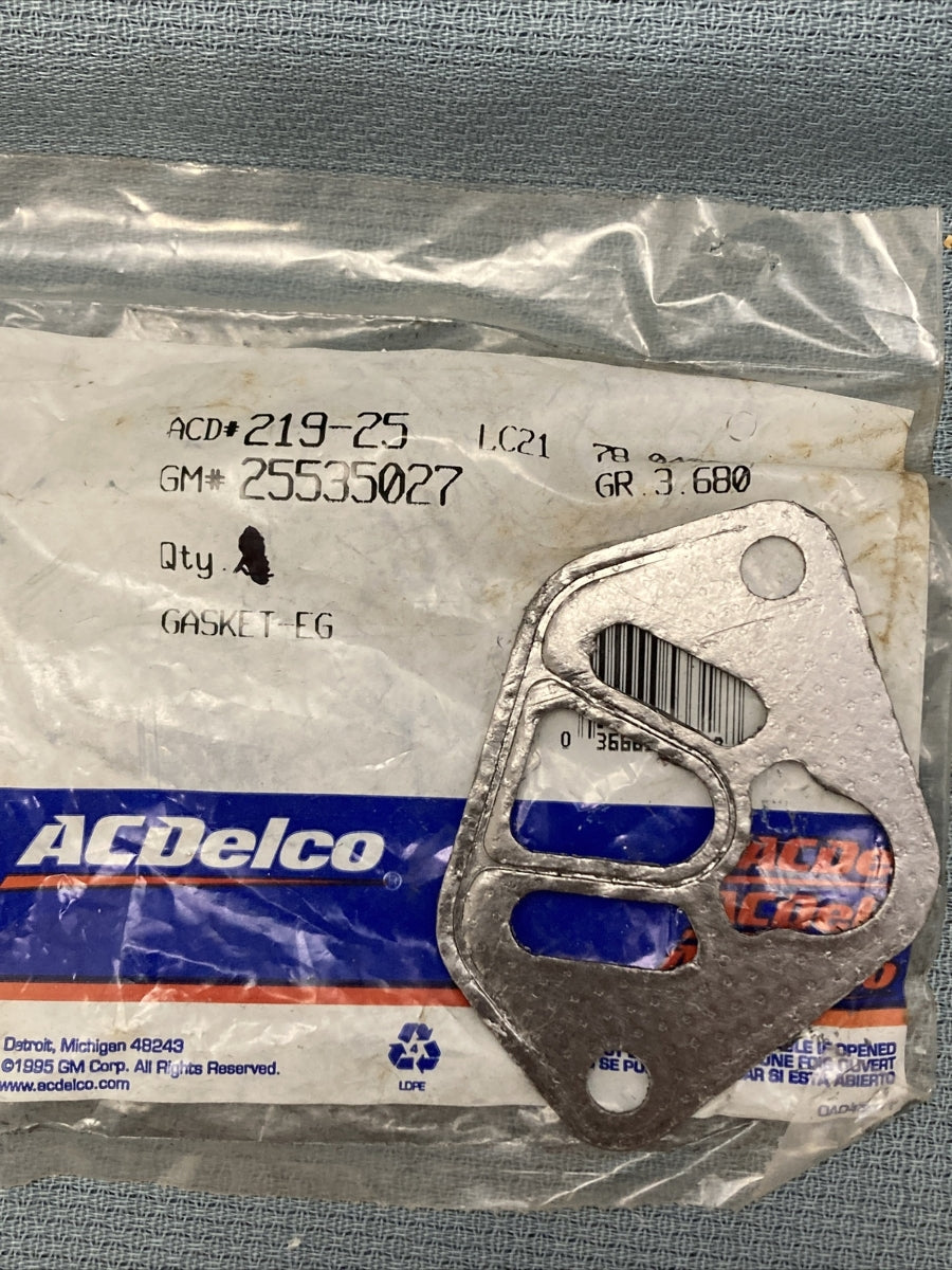 NEW ACDELCO 219-25 GASKET, EGR VALVE GM 25535027 GR 3.680