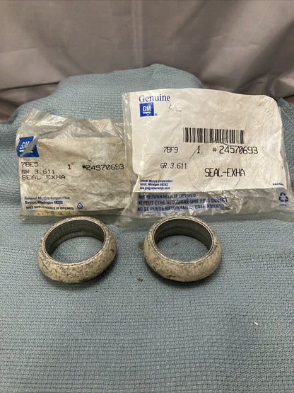 QTY 2 NEW GENUINE GM 24570693 SEAL, EXHAUST MANIFOLD PIPE 1982-1996 GR 3.611