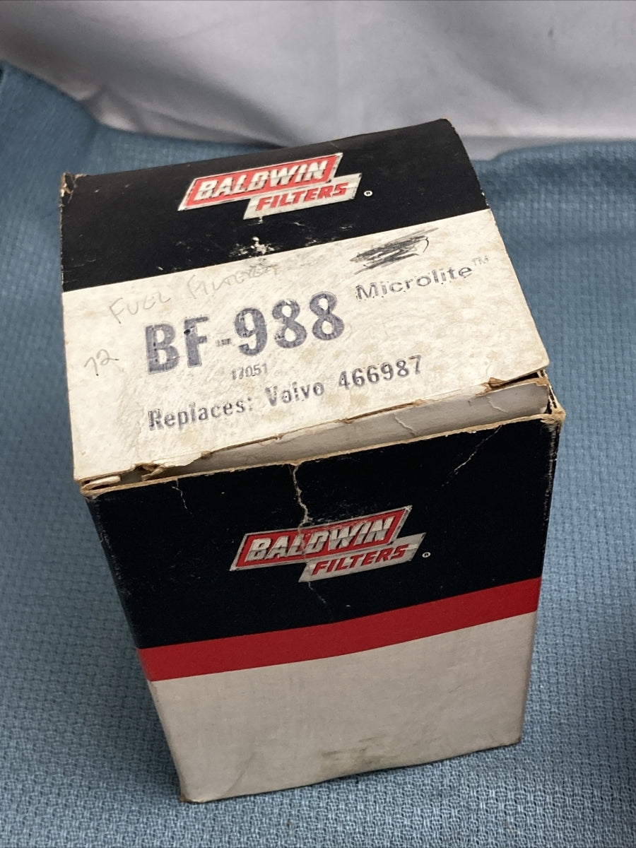 NEW BALDWIN FILTERS BF-988 FUEL FILTER MIRCOLITE FITS VOLVO 466987