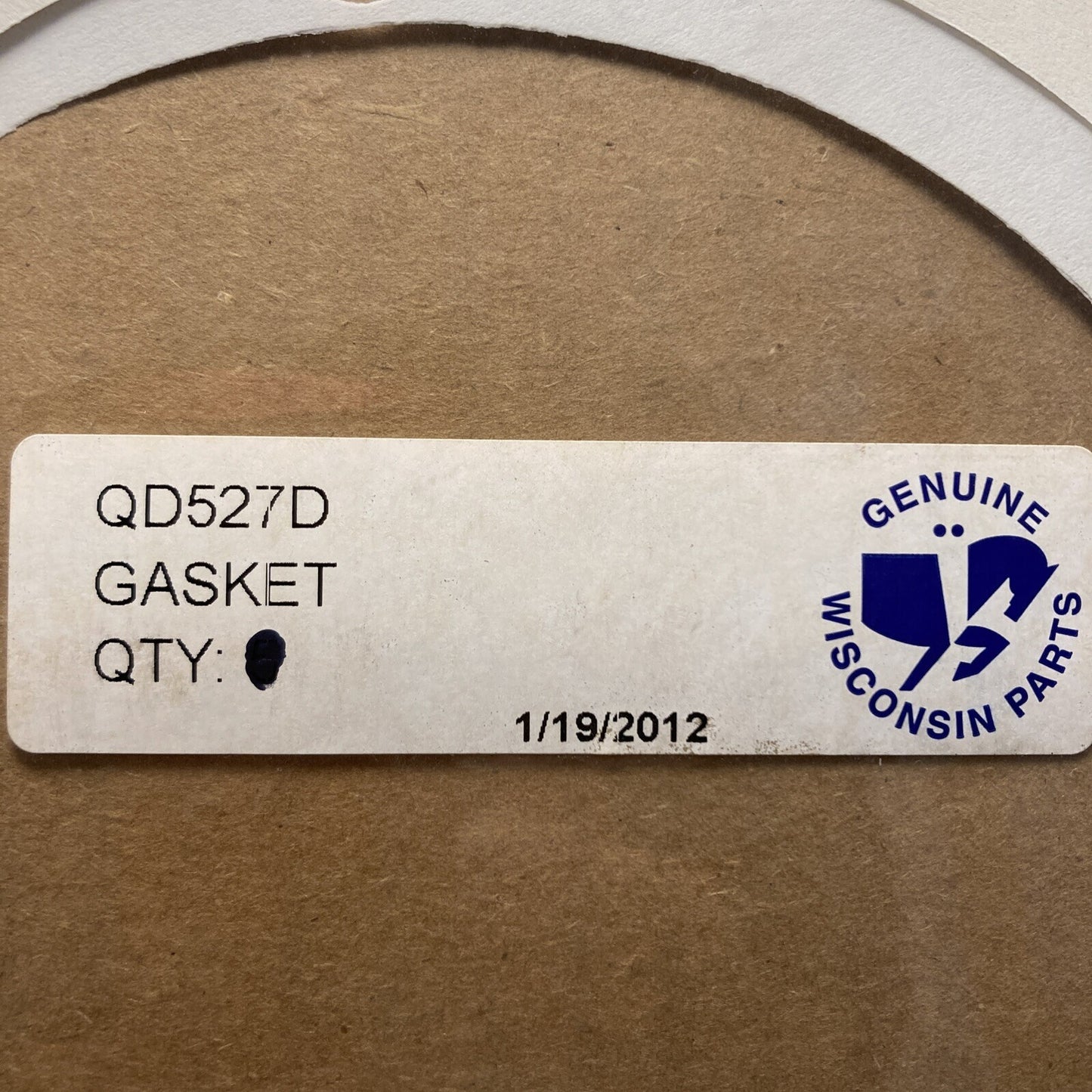 NEW GENUINE WISCONSIN QD527D GASKET MAIN BEARING PLATE