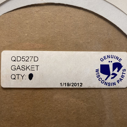 NEW GENUINE WISCONSIN QD527D GASKET MAIN BEARING PLATE