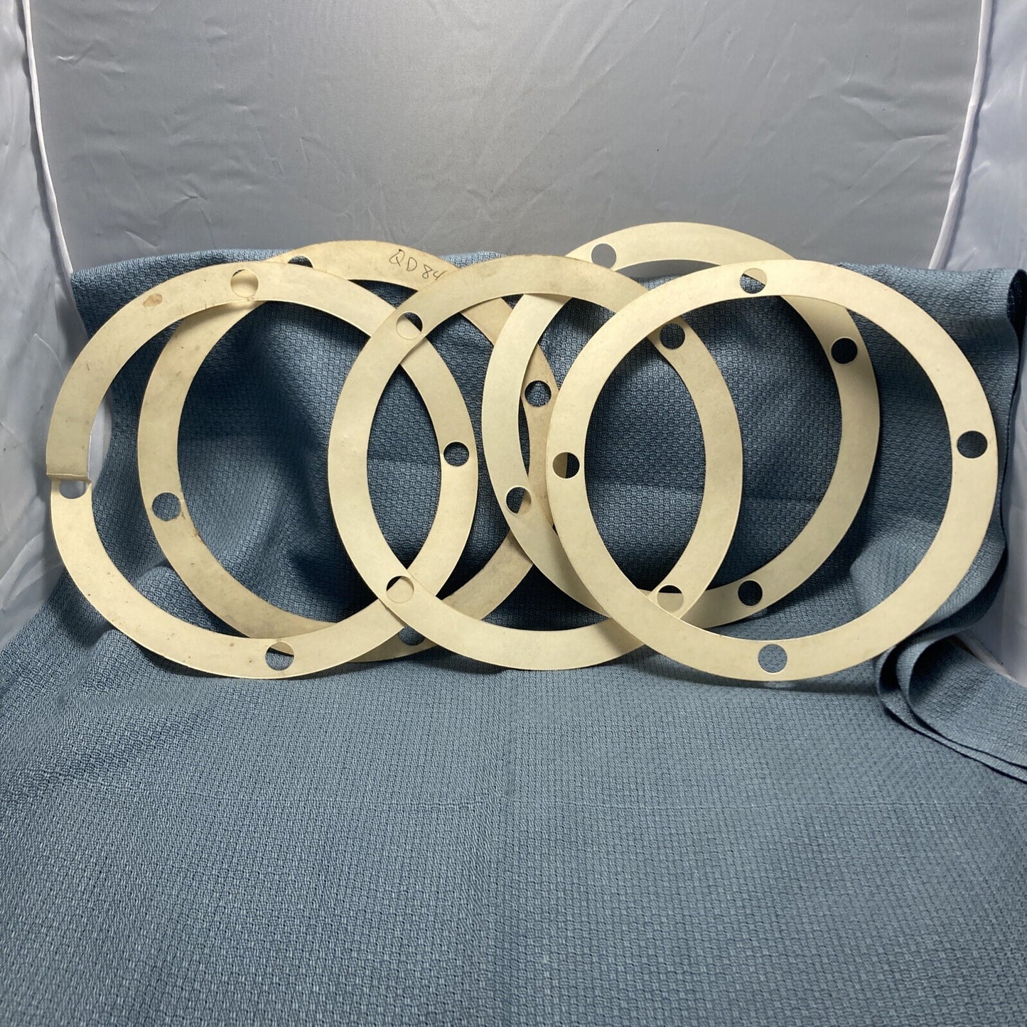 QTY 5, NEW GENUINE WISCONSIN QD844 GASKET-MAIN BEARING PLATE