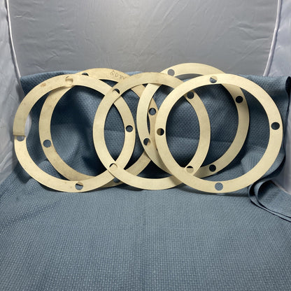QTY 5, NEW GENUINE WISCONSIN QD844 GASKET-MAIN BEARING PLATE