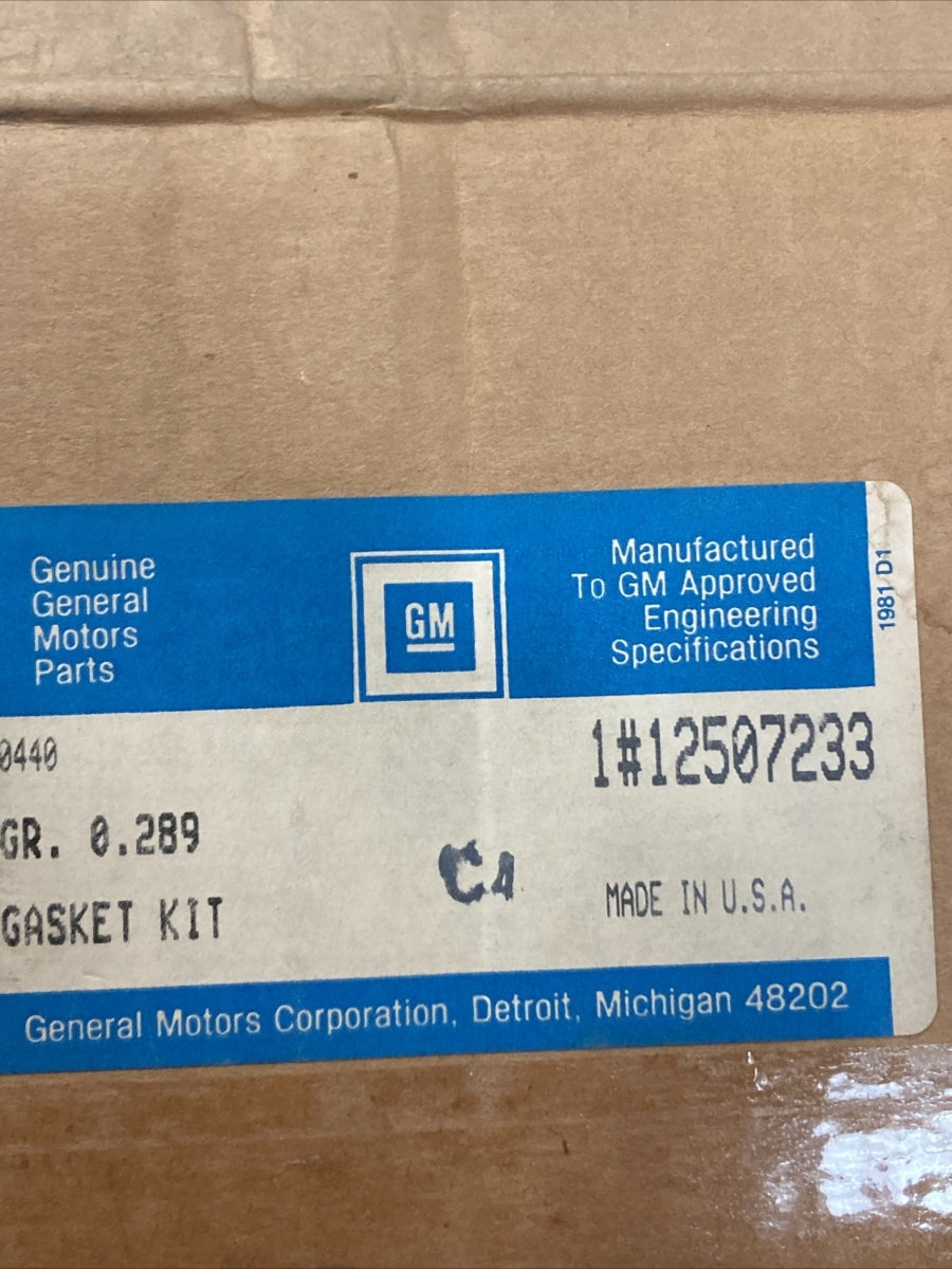 NEW GENUINE GM 12507233 GASKET KIT, CYLINDER HEAD (FREE OF ASBESTOS) 1991-94