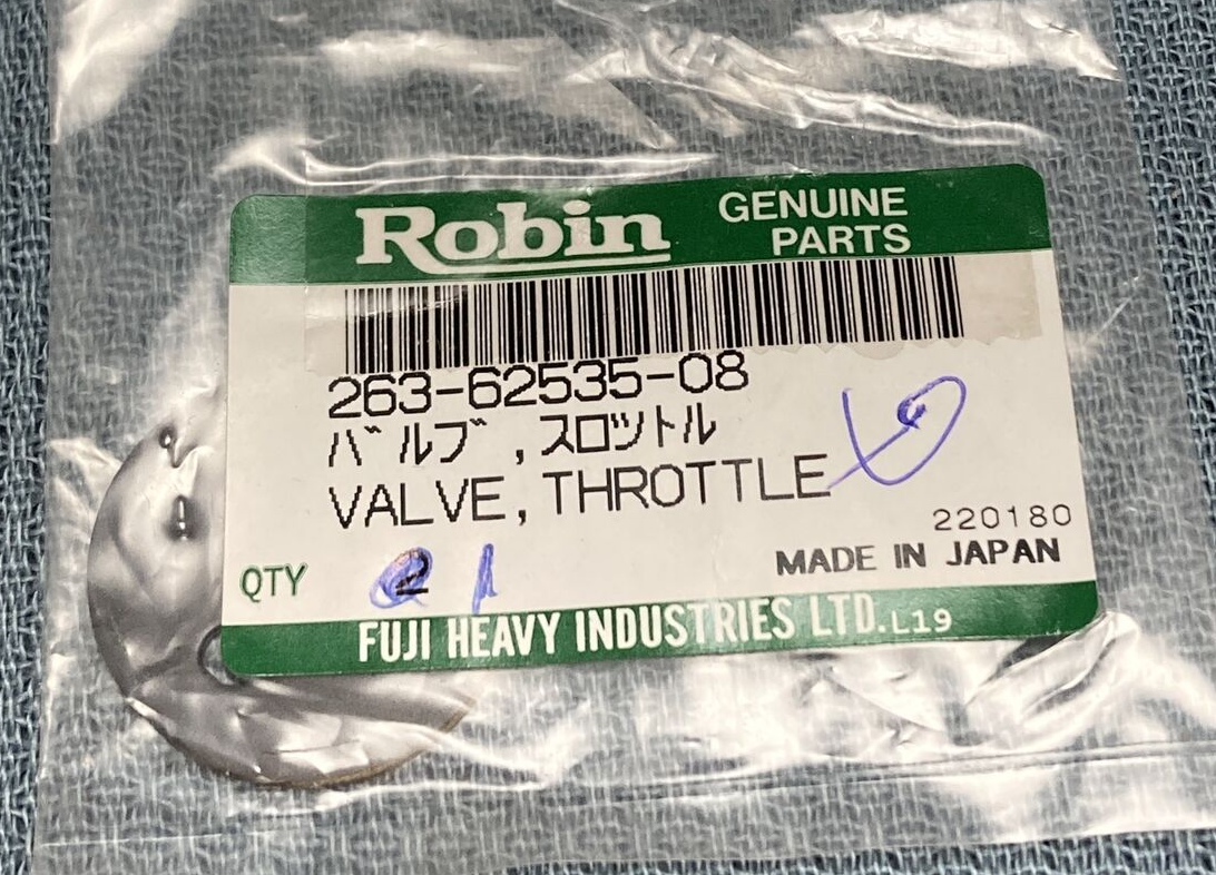 NEW ROBIN 263-62535-08 THROTTLE VALVE