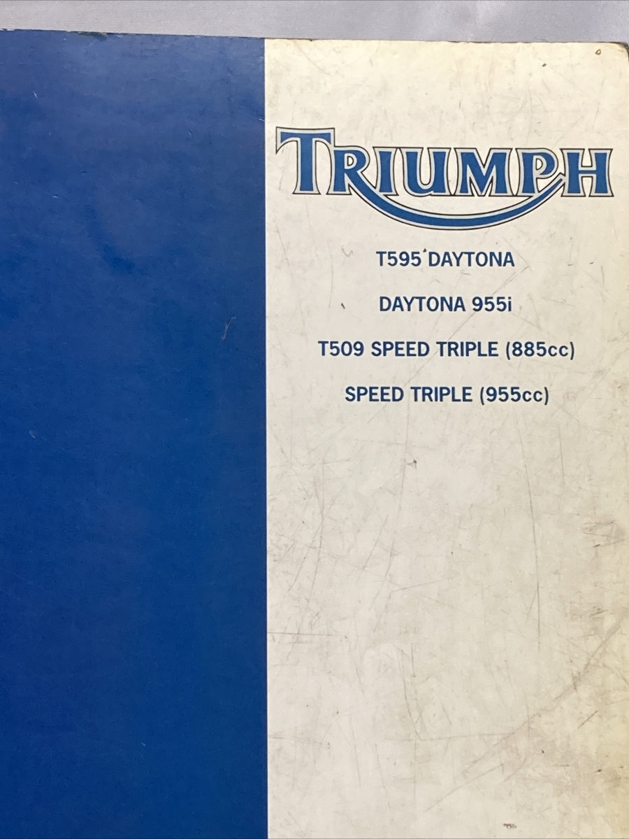 NEW VICTORY 3850570 TRIUMPH DAYTONA/SPEED TRIPLE SERVICE MANUAL ISSUE 4, 8.99