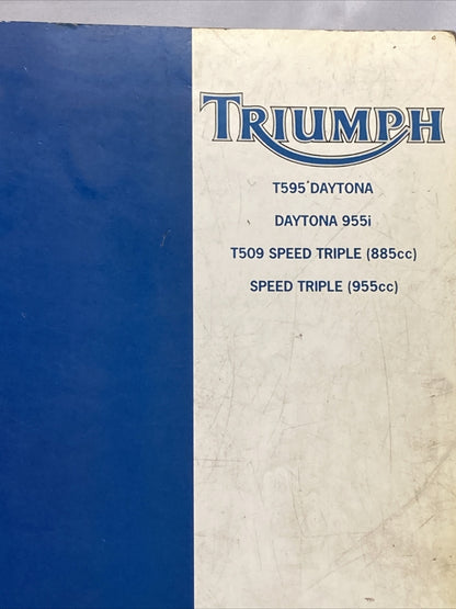NEW VICTORY 3850570 TRIUMPH DAYTONA/SPEED TRIPLE SERVICE MANUAL ISSUE 4, 8.99