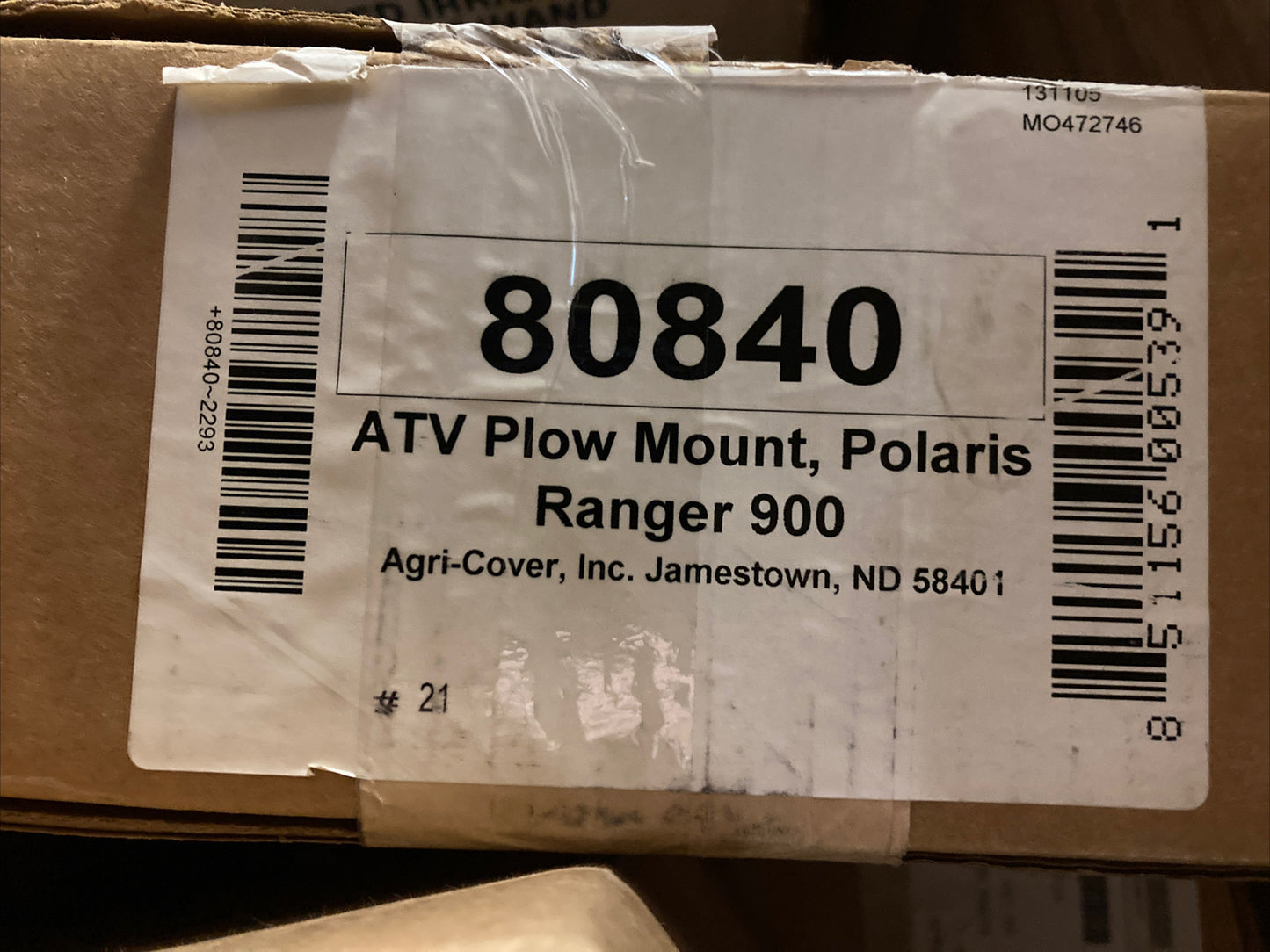 NEW GENUINE POLARIS 80840 ATV PLOW MOUNT RANGER 900