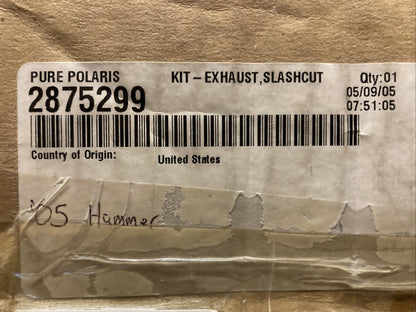 NEW GENUINE VICTORY 2875299 EXHAUST KIT, Stage 1 Slash Cut, CHROME, HAMMER 2005