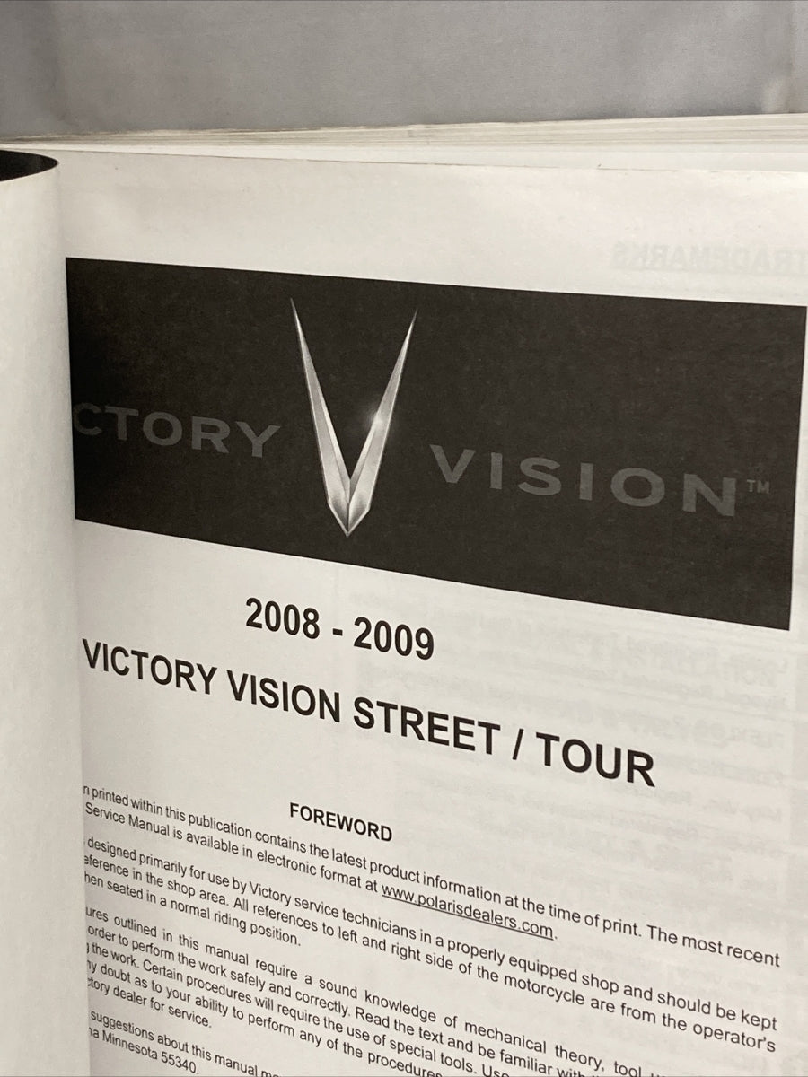NEW POLARIS 9921970 STREET/TOUR SERVICE MANUAL 2008-2009