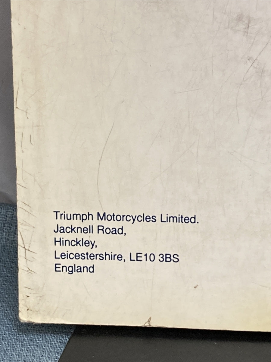 NEW TRIUMPH 3851620 SPRINT ST/RS SERVICE MANUAL 2002