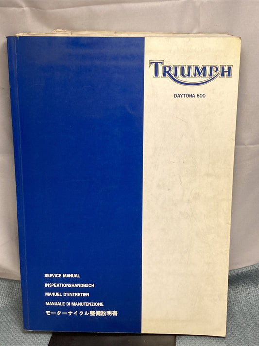 NEW TRIUMPH 3850970 DAYTONA 600 SERVICE MANUAL ISSUE 1, 04.2003