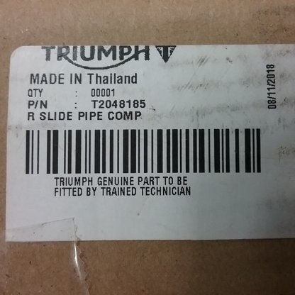 NEW GENUINE VICTORY TRIUMPH T2048185 R SLIDE PIPE COMP