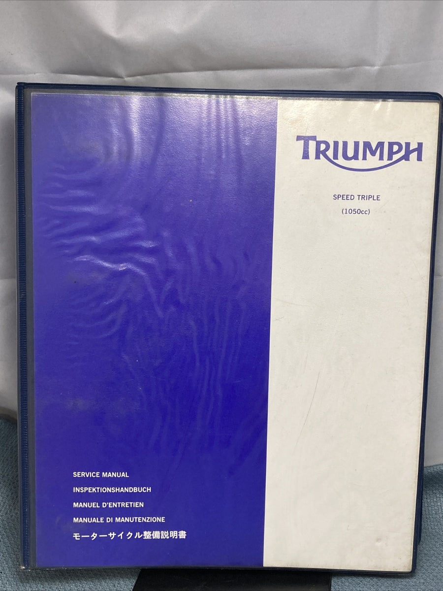 NEW TRIUMPH T3856080 SPEED TRIPLE 1050cc SERVICE MANUAL ISSUE 1, 03.2005