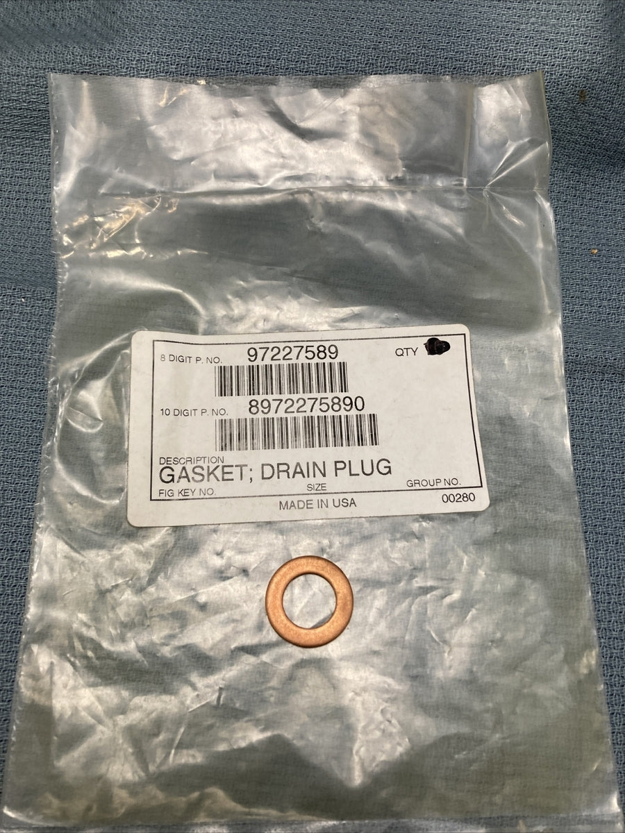 NEW GM 97227589 GASKET, DRAIN PLUG GR 0.280