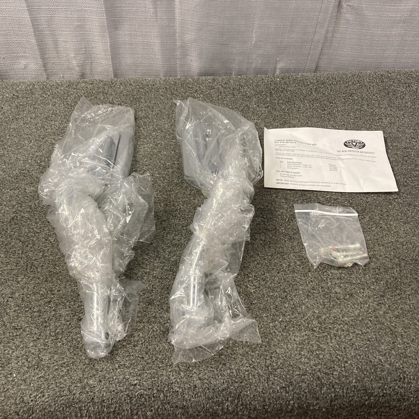 NEW GENUINE VICTORY 2874312 LOWER WIND DEFLECTOR KIT VEGAS 2003