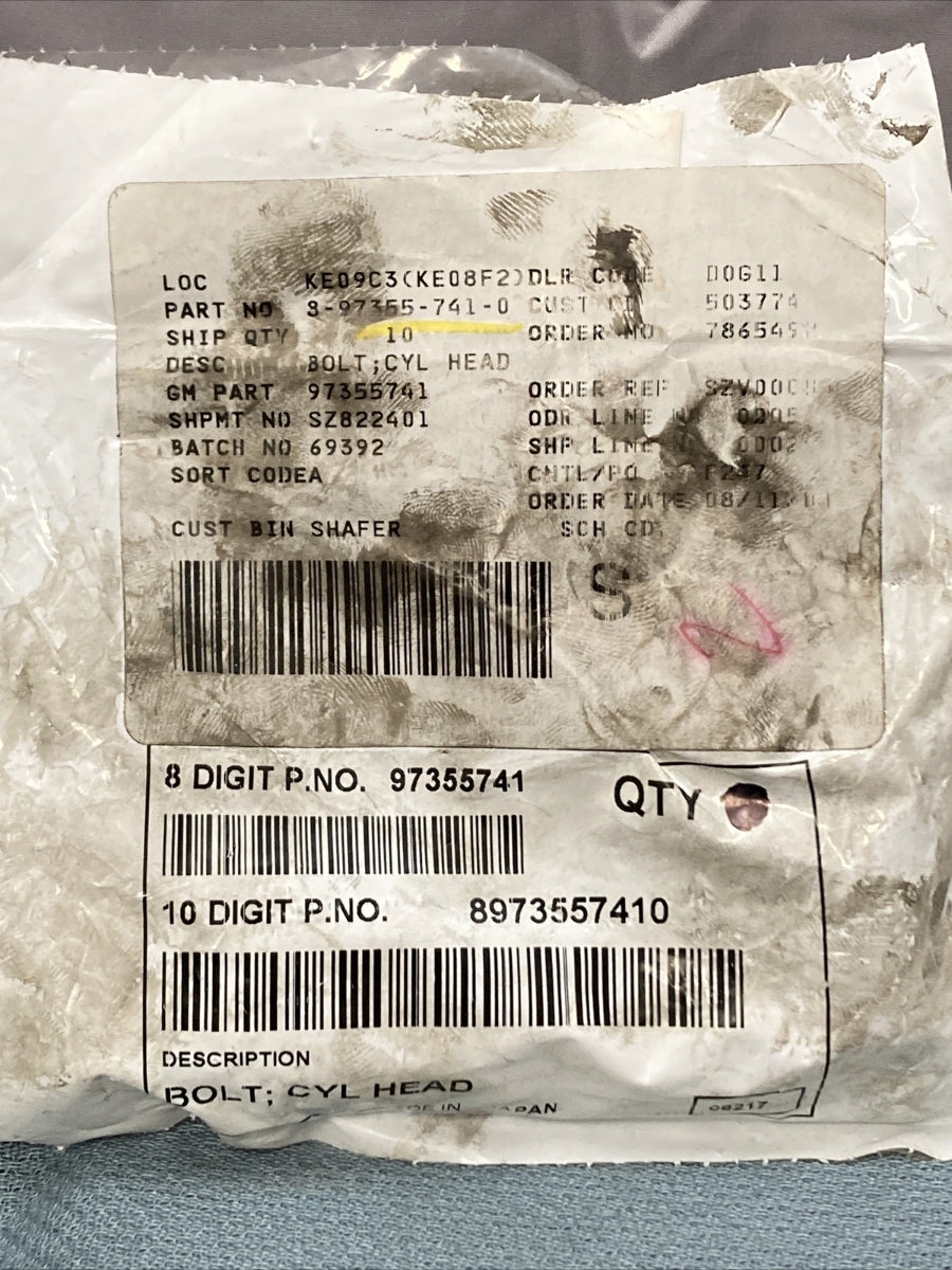 QTY 4 NEW GM 97355741 BOLT/SCREW, CYLINDER HEAD 2001-2010
